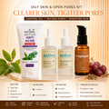 Oily Skin & Open Pores Kit – Anti Acne Face Wash + Niacinamide Serum + Salicylic Acid Serum + Grapeseed Oil