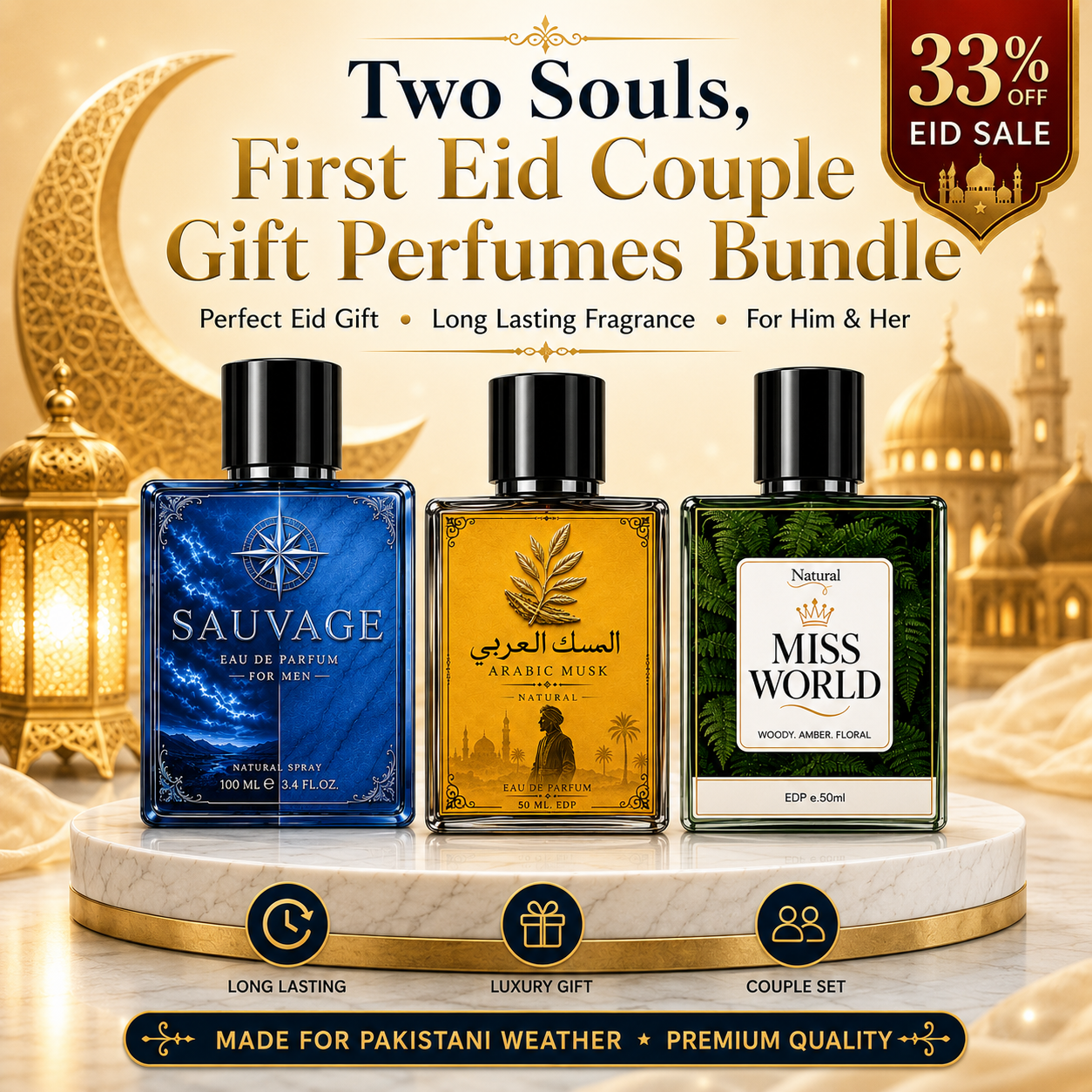 Two Souls, First Eid Couple Gift Perfumes Bundle