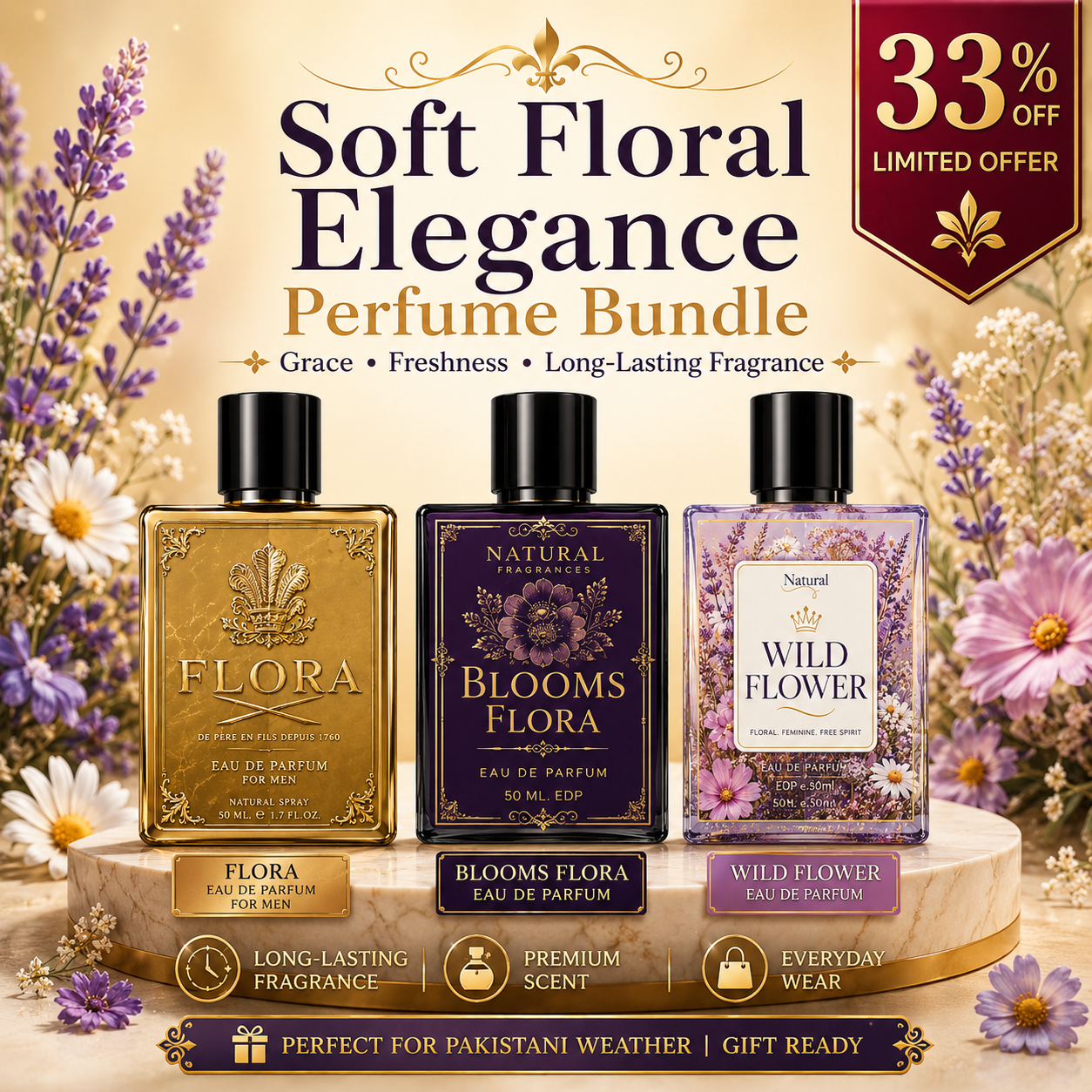 Soft Floral Elegance Perfume Bundle