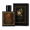 Perfume bottle and packaging of 'Dark Legend' by Natural Fragrances on a white background